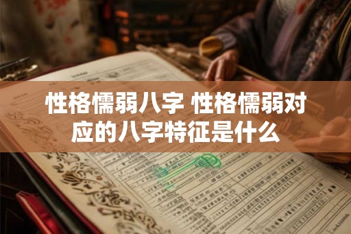 性格懦弱八字 性格懦弱对应的八字特征是什么