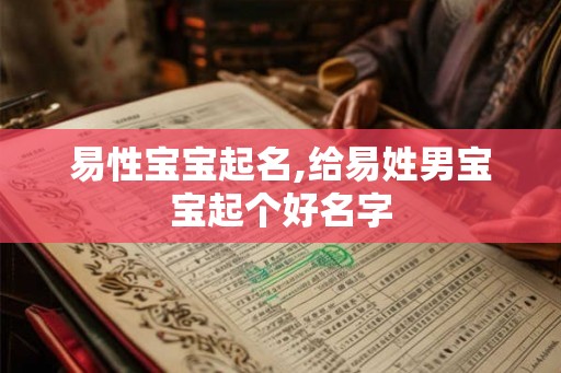 易性宝宝起名,给易姓男宝宝起个好名字