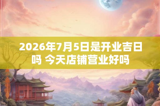 2026年7月5日是开业吉日吗 今天店铺营业好吗