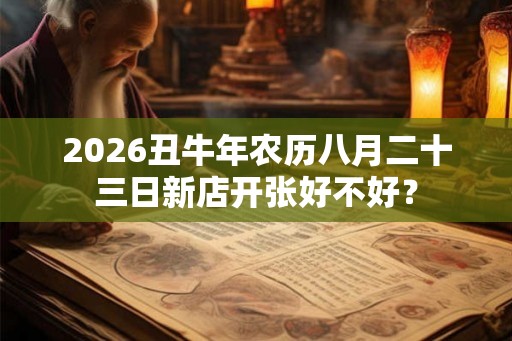 2026丑牛年农历八月二十三日新店开张好不好？