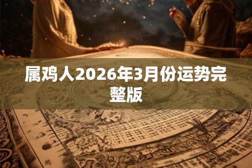 属鸡人2026年3月份运势完整版