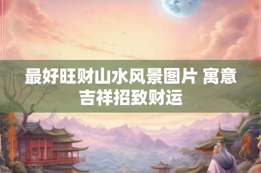 最好旺财山水风景图片 寓意吉祥招致财运