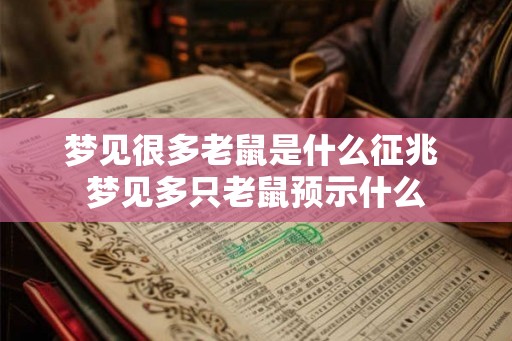 梦见很多老鼠是什么征兆 梦见多只老鼠预示什么