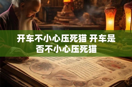 开车不小心压死猫 开车是否不小心压死猫