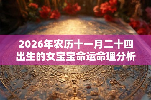 2026年农历十一月二十四出生的女宝宝命运命理分析