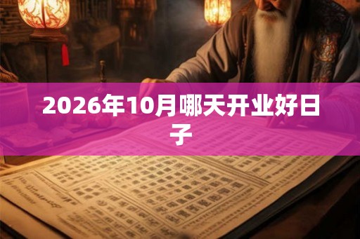 2026年10月哪天开业好日子