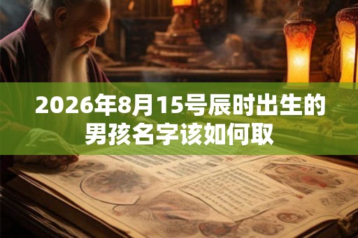 2026年8月15号辰时出生的男孩名字该如何取 2026年8月15号辰时出生的男孩名字该如何取