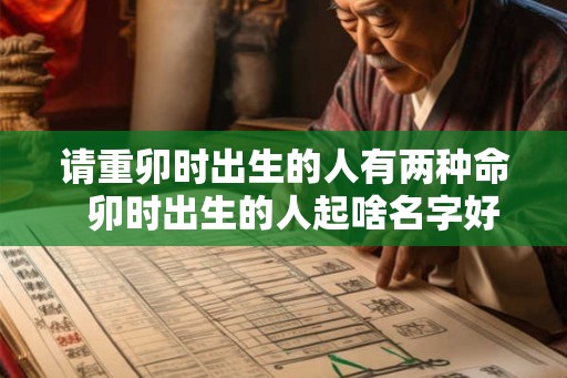 请重卯时出生的人有两种命  卯时出生的人起啥名字好