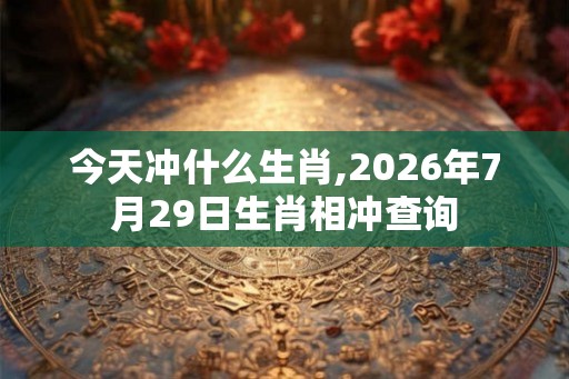 今天冲什么生肖,2026年7月29日生肖相冲查询