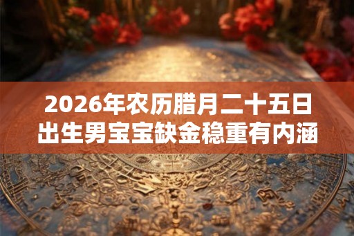 2026年农历腊月二十五日出生男宝宝缺金稳重有内涵名字