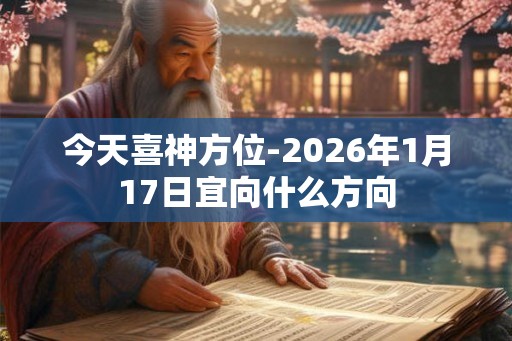 今天喜神方位-2026年1月17日宜向什么方向
