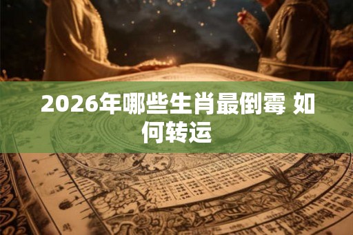 2026年哪些生肖最倒霉 如何转运