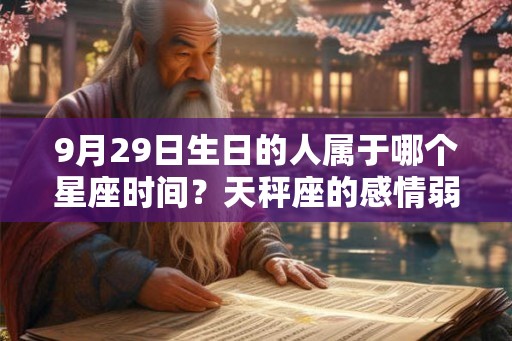 9月29日生日的人属于哪个星座时间?天秤座的感情弱点 9月29日生日的人属于哪个星座时间?天秤座的感情弱点