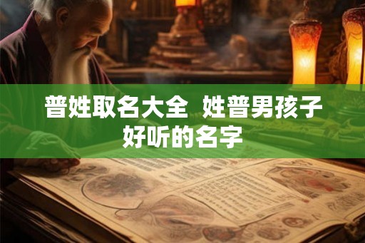 普姓取名大全  姓普男孩子好听的名字