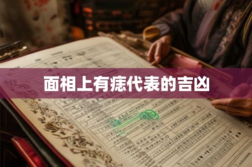 面相上有痣代表的吉凶