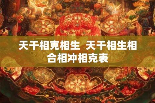天干相克相生  天干相生相合相冲相克表