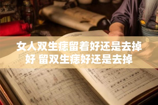 女人双生痣留着好还是去掉好 留双生痣好还是去掉