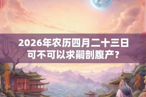 2026年农历四月二十三日可不可以求嗣剖腹产？