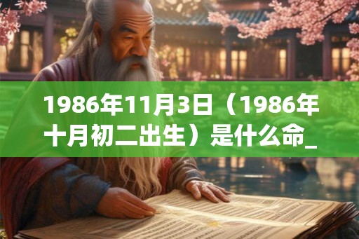 1986年11月3日（1986年十月初二出生）是什么命_命运如何