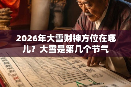 2026年大雪财神方位在哪儿？大雪是第几个节气