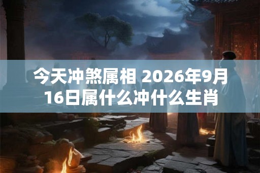 今天冲煞属相 2026年9月16日属什么冲什么生肖 今天冲煞属相 2026年9月16日属什么冲什么生肖