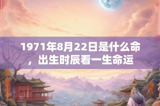 1971年8月22日是什么命,出生时辰看一生命运 1971年8月22日是什么命,出生时辰看一生命运