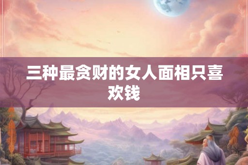 三种最贪财的女人面相只喜欢钱