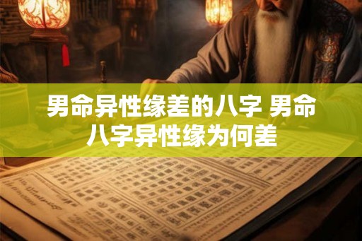 男命异性缘差的八字 男命八字异性缘为何差