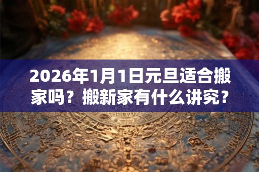 2026年1月1日元旦适合搬家吗？搬新家有什么讲究？