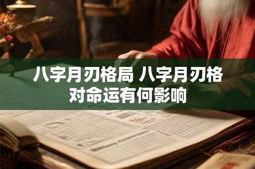 八字月刃格局 八字月刃格对命运有何影响