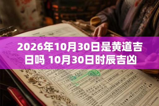2026年10月30日是黄道吉日吗 10月30日时辰吉凶 2026年10月30日是黄道吉日吗 10月30日时辰吉凶