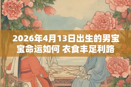 2026年4月13日出生的男宝宝命运如何 衣食丰足利路亨通