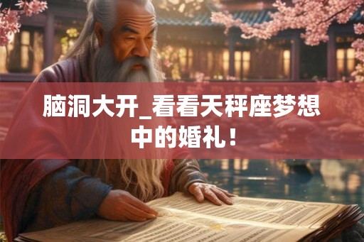 脑洞大开_看看天秤座梦想中的婚礼！