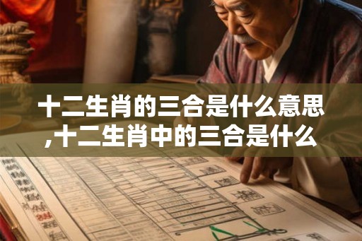 十二生肖的三合是什么意思,十二生肖中的三合是什么