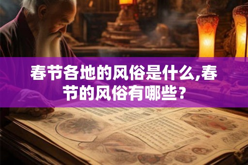 春节各地的风俗是什么,春节的风俗有哪些？