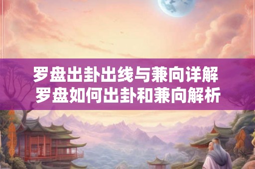 罗盘出卦出线与兼向详解 罗盘如何出卦和兼向解析 罗盘出卦出线与兼向详解 罗盘如何出卦和兼向解析