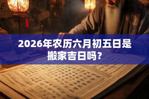 2026年农历六月初五日是搬家吉日吗？