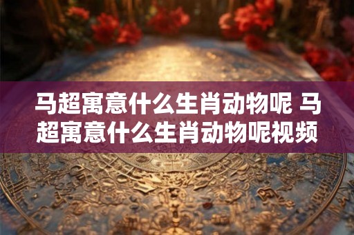马超寓意什么生肖动物呢 马超寓意什么生肖动物呢视频