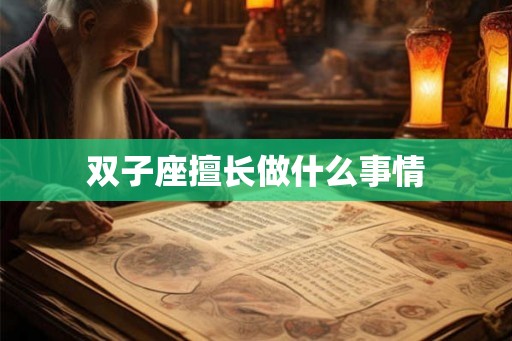 双子座擅长做什么事情 双子座擅长做什么事情