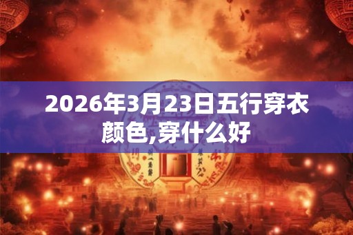 2026年3月23日五行穿衣颜色,穿什么好