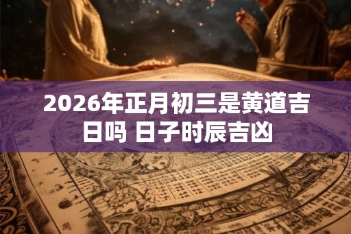 2026年正月初三是黄道吉日吗 日子时辰吉凶