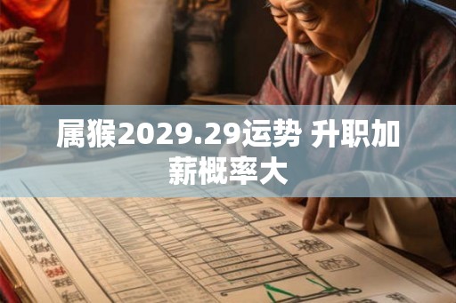 属猴2029.29运势 升职加薪概率大 属猴2029.29运势 升职加薪概率大