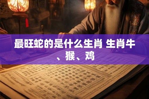 最旺蛇的是什么生肖 生肖牛、猴、鸡 最旺蛇的是什么生肖 生肖牛、猴、鸡