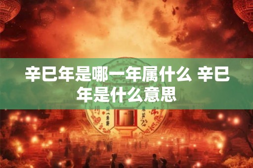 辛巳年是哪一年属什么 辛巳年是什么意思 辛巳年是哪一年属什么 辛巳年是什么意思