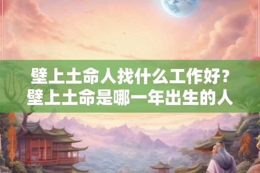 壁上土命人找什么工作好？壁上土命是哪一年出生的人