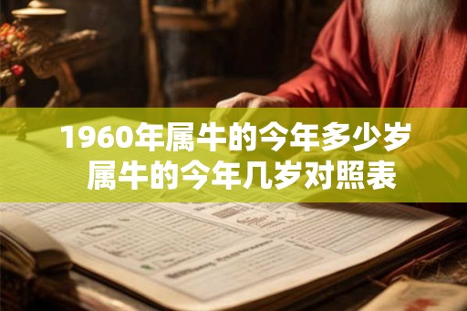 1960年属牛的今年多少岁  属牛的今年几岁对照表