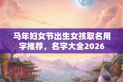 马年妇女节出生女孩取名用字推荐，名字大全2026