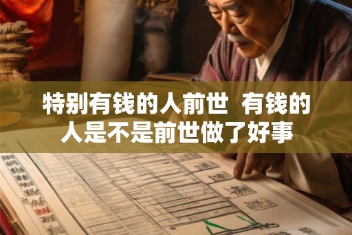 特别有钱的人前世  有钱的人是不是前世做了好事