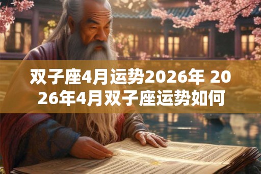 双子座4月运势2026年 2026年4月双子座运势如何