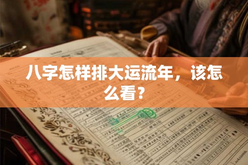 八字怎样排大运流年，该怎么看？